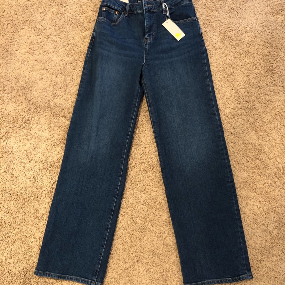 Boden women’s relaxed wide leg high rise full length jeans. New with tags.